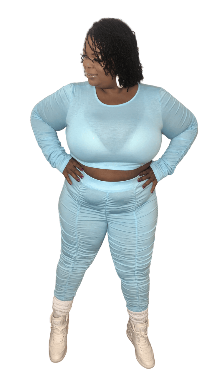 Light Blue Plus Size set
